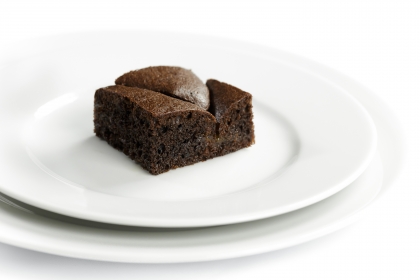 Brownie with apricot puree